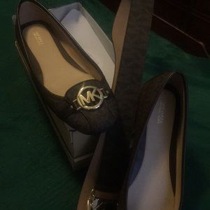 Brand new Michael Kors belt and shoes never worn